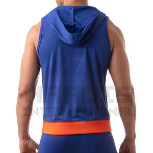 Haute qualité gilets hauts sans manches Gym hommes entraînement à capuche Fitness vêtements de sport gilet sans manches sweats à capuche - Product Image 6