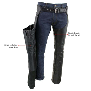 Chaparreras de cuero con correas ajustables, ajuste seguro, construcción duradera, estilo clásico para exteriores, chaparreras de cuero elegantes - Product Image 3