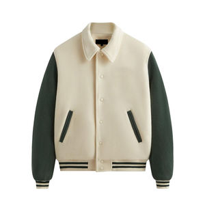 Chaqueta Bomber Varsity de Invierno para Hombre, Ajustada, con Botones Cubiertos, Personalizada, Superventas 2026, de Alta Calidad, Resistente al Viento, Venta al por Mayor - Product Image 1