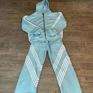 100% coton survêtement survêtement costumes Slim Fit hiver Streetwear Vintage imprimé survêtement blancs hommes survêtement français Terry survêtements - Product Image 5