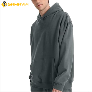 Sweat à capuche coupe ample personnalisé pour les couples, pull à capuche en polaire, sweat à capuche surdimensionné décontracté unisexe basics/coton mélangé - Product Image 3