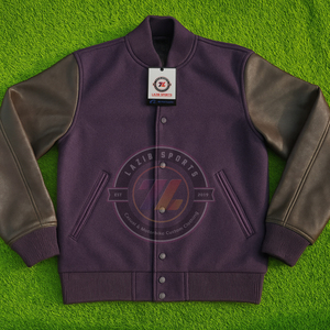 Veste universitaire de haute qualité en laine douce pour adultes et enfants avec manches en cuir de vache véritable durable - Product Image 5