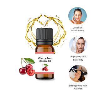 Aceite de semilla de cerezo orgánico, aceite portador prensado en frío certificado USDA para piel y cabello, suministro a granel, etiqueta OEM - Product Image 1