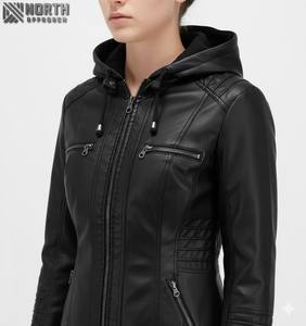 แจ็กเก็ตถักหนังแท้ของผู้หญิงสำหรับฤดูหนาวสินค้าใหม่ - Product Image 4