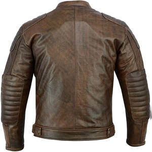 Blouson de moto en cuir pour homme, coupe-vent, couleurs et tailles personnalisées, production en gros, usine 2026 - Product Image 2