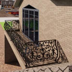 Diseño de Balcón de Hierro de Alta Calidad, Construido para la Seguridad, Durabilidad y una Elegante Apariencia Arquitectónica Exterior - Product Image 4