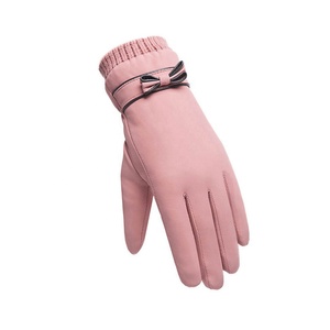 Gants d'habillage en cuir de mouton véritable pour hommes hiver chaud écran tactile doigt complet couleur rose gants de haute qualité - Product Image 2