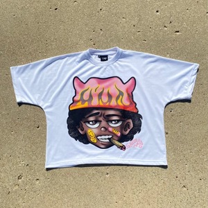 100% coton Heavyweight Boxy Fit T-shirt court pour hommes Logo DTG personnalisé imprimé Slim Fit Design vierge - Product Image 1