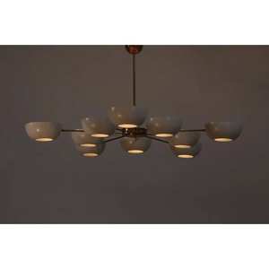 Lustre Sputnik italien moderne à 10 bras, grand accessoire de décoration intérieure - Product Image 1