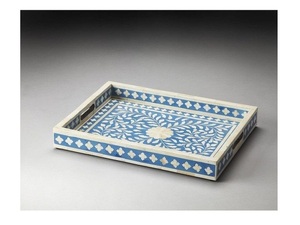 ถาดรองทรงสี่เหลี่ยมผืนผ้าสำหรับตกแต่งโต๊ะถาดเสิร์ฟทำมือฝังกระดูกดีไซน์หรูหรา - Product Image 2