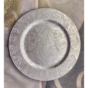 แผ่นชาร์จอาหารจอแสดงผลตารางการตั้งค่าแผ่นโมเดิร์นโต๊ะกลมเสื่อรอบรูปร่างแกะสลักออกแบบจานอาหาร - Product Image 4