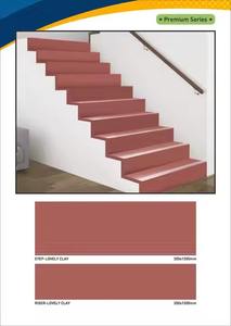 Vistaar Luxury Matt Finish 1200x300mm GVT Vitrificado Cuerpo completo Porcelana Step Riser Tiles Diseño antideslizante Escaleras - Product Image 2