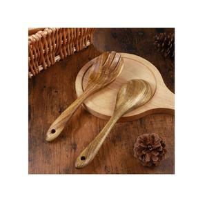 <b>Wooden</b> Spoon <b>Ladle</b> Utensils Fork Spoons Kitchen Cooking & 11 Inch Best Serving Salad Spoon for Handle Hole - Product Image 1