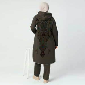 Prix de gros Vêtements islamiques pour femmes sur mesure Survêtement en molleton à capuche décontracté Mode musulmane Survêtement modeste pour femmes - Product Image 6