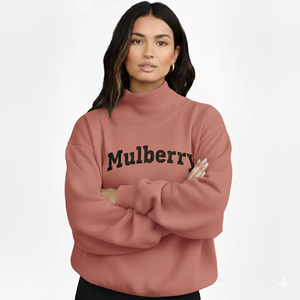 Women Casual Oversized <b>Stand</b> Collar Streetwear Sweatshirt Cotton Fleece Relaxed Fit Winter Fashion Pullover Badge Sequined Front - Product Image 1