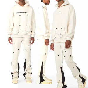 Street Wear Regular Fit Joggers 2 piezas Set Hombres Chándal Tech Fleece 100% Algodón Ropa deportiva Chándal para hombres - Product Image 6