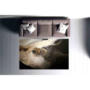 Black and <b>Gold</b> Marble Rug: Modern Art Accent Rug, Printed Rug,Nonwoven Soft Rug - Product Image 2