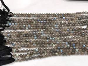 Piedra Preciosa de Labradorita Natural de Alta Calidad, Cuentas Lisas de 5 mm, Se Venden por Hilo de 8 Pulgadas de Largo para la Fabricación de Joyas EMINENT JEWEL - Product Image 4