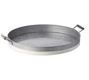 Plateau argenté à la mode Plateau de service en acier inoxydable de qualité supérieure Passe au lave-vaisselle Designer Cuisine Mariage Restaurant Plats - Product Image 1