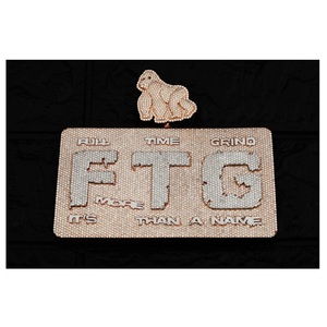 Vvs clarity Moissanite diamant Pass diamant testeur lettre pendentif personnalisé fait à la main grande usine vente directe pendentif Hip Hop - Product Image 1