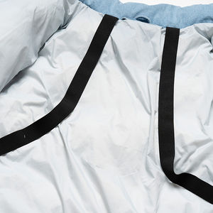 Veste matelassée unisexe vintage confortable 100% coton col montant avec fermeture éclair courte longueur motif décoration hiver 2025 - Product Image 3