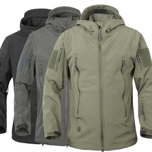 Chaqueta Softshell de Alta Calidad para Hombre, Impermeable, con Capucha, Informal, Ligera, Estilo Urbano de Invierno, Logotipo Personalizado - Product Image 1