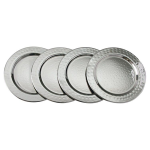 Hammered <b>Silver</b> Finished Metal Coasters In Round Shape for Home & Hotels Tabletop <b>Tea</b> & Coffee Serving Coaster - Product Image 6