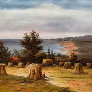 20 In× 24 in dipinti ad olio di paesaggio di campo classico dipinti a mano 100% originali - Product Image 1