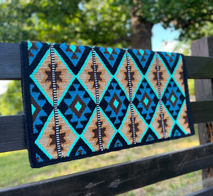 Couverture de selle Western Show Horse Design néo-zélandais Couverture de selle en laine faite à la main Top Tapis de selle en laine Taille - Product Image 4