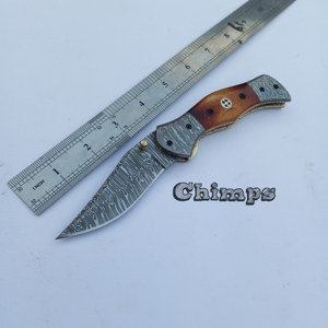 Couteau pliant en acier Damas de qualité industrielle, multifonctionnel, portable, pour la survie en camping, haute dureté, garantie 3 ans, directement de l'usine - Product Image 4