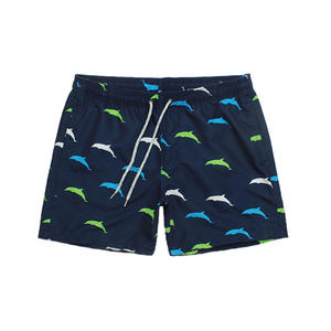 กางเกงขาสั้นชายหาดของผู้ชายกางเกงว่ายน้ำแบบลำลองสีพื้นพิมพ์ซับลิเมชันยืดได้4ทิศทางเป็นมิตรกับสิ่งแวดล้อมโลโก้ตามสั่ง - Product Image 3