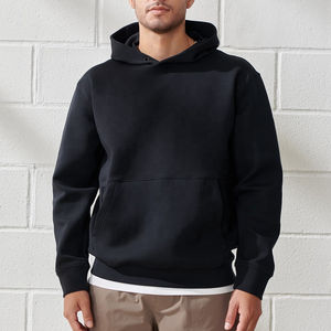 Sweat à capuche pour homme de luxe, coupe classique, extensible dans les 4 sens, tricoté en coton et fibre de bambou, streetwear, broderie personnalisée, fermeture éclair sur le devant - Product Image 5