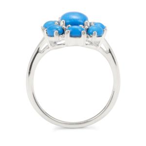 Bague en Céruleite Naturelle 2,25 ct, Plaqué Or, Argent Sterling, Réglable, Bijou Incrusté - Product Image 3