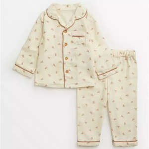 Pijamas de bebé ecológicos ropa de dormir infantil de algodón orgánico OEM fábrica al por mayor pedido a granel personalizado - Product Image 1