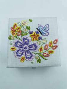 กระเป๋าเก็บความเย็นผ้าฝ้ายลายดอกไม้ดีไซน์เฉพาะ ทำมือ ปักลายด้วยมือ สีและโลโก้สั่งทำได้ ของแจกส่งเสริมการขาย - Product Image 2