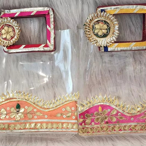 Pooja Return Gift Transparente Gotapati Regalo hecho a mano Cestas Bolsa de regalos Ver a través de bolsas Boda Cumpleaños Pooja Inauguración de la casa. - Product Image 1