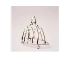 ชั้นวางขนมปังปิ้งเหล็กสีเงินอุปกรณ์จัดระเบียบขนมปังอาหารเช้าสำหรับบ้านห้องครัว - Product Image 5