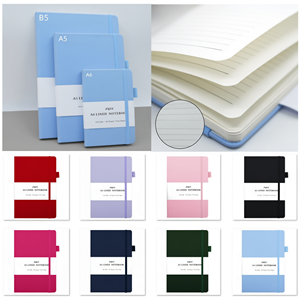 Custom Logo A6 Pocket Thermo PU Leather Lined Journal Business Office <b>Diary</b> Notebook - Product Image 2
