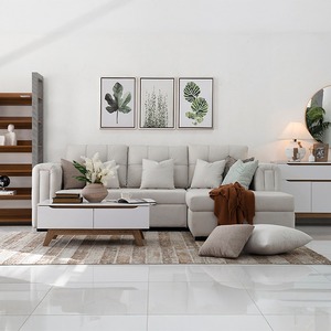 2025 nuevo conjunto de sofá cama de madera maciza Retro de color nogal ceniza plegable de doble propósito para hoteles pequeños apartamentos Almacenamiento de lino Villas - Product Image 2