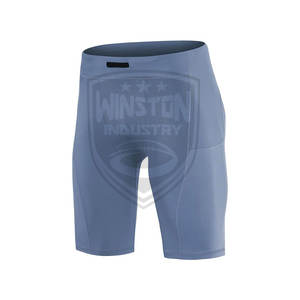 Short de compression de haute qualité pour hommes, top des ventes, style de rue avec logo personnalisé, fermeture à la taille élastique, motif uni - Product Image 1