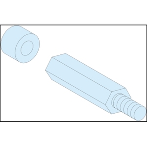 Distanziatori esagonali M8 H40+10 per SCHNEIDER ELECTRIC LVS03199, componenti industriali - Product Image 1