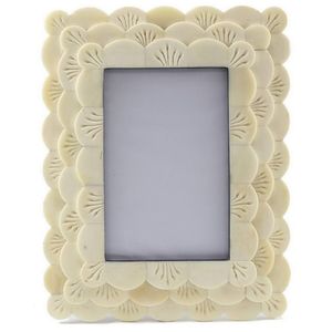 Hand Carved Eco-Friendly <b>White</b> Bone Inlay Art <b>Frame</b> for Home Decor Featuring Animal and Religious Style - Product Image 3