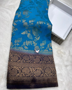 Original Minakari Heavy Zari Border and Heavy Weaving Work Saree Made of Silk - Product Image 3