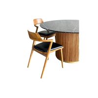 Chaises de salle à manger en teck d'Indonésie avec assises en mousse souple, finition soignée et robuste