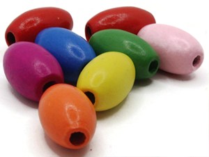 20mm Dark Green Wooden <b>Large</b> Hole Beads Round Wood Colored Wood Beads Shaped and Sized Hand Crafted Indian Product - Product Image 3