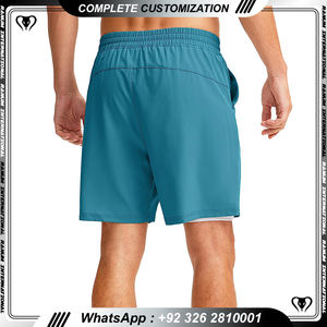 Ropa atlética masculina de alta calidad 2 en 1, pantalones cortos deportivos de malla transpirable, pantalones cortos deportivos de talla grande para hombres con bolsillos - Product Image 2