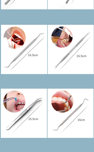 Kit de Higiene Dental, Juego de 8 Piezas, Kit Profesional de Limpieza Dental, Herramientas Manuales de Acero Inoxidable Reutilizables para el Cuidado Bucal 2025 - Product Image 6