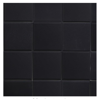 Panneaux de rembourrage mural en mousse noire haute densité Khampa, lot de 8, 20"x20"x2", réduction du bruit, protection contre les impacts, enclos de golf intérieur