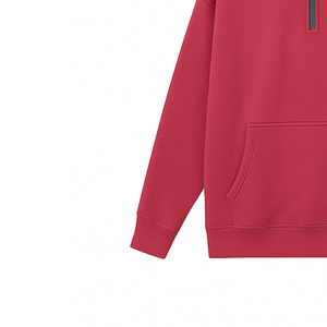 Sweat-shirt à fermeture éclair surdimensionné pour femme Streetwear Pull à demi-fermeture éclair Sweat à capuche de couleur personnalisée Sweat-shirts surdimensionnés à manches longues - Product Image 4