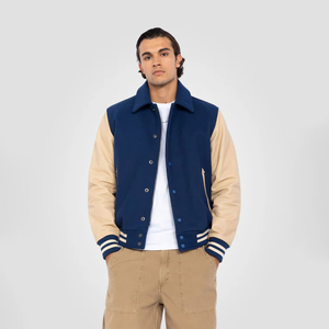 Chaqueta universitaria de hombre transpirable OEM con bordado elegante y chaquetas universitarias de moda personalizadas para hombre - Product Image 4